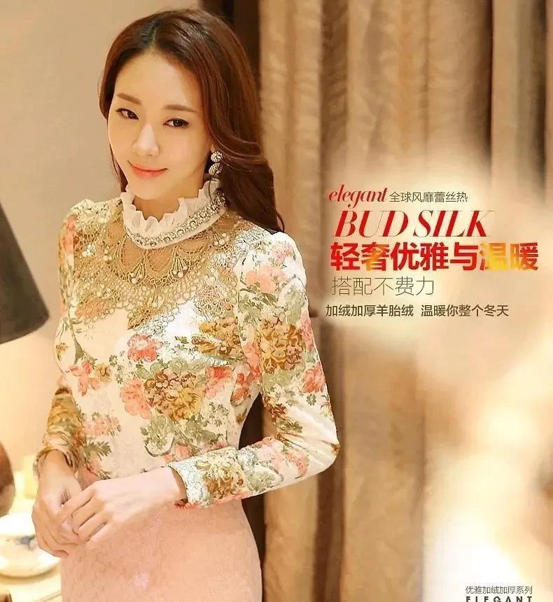 【韩国美女模特朴恩真】古欧洲梦幻蕾丝羊胎绒优雅套装,高贵美女_感觉