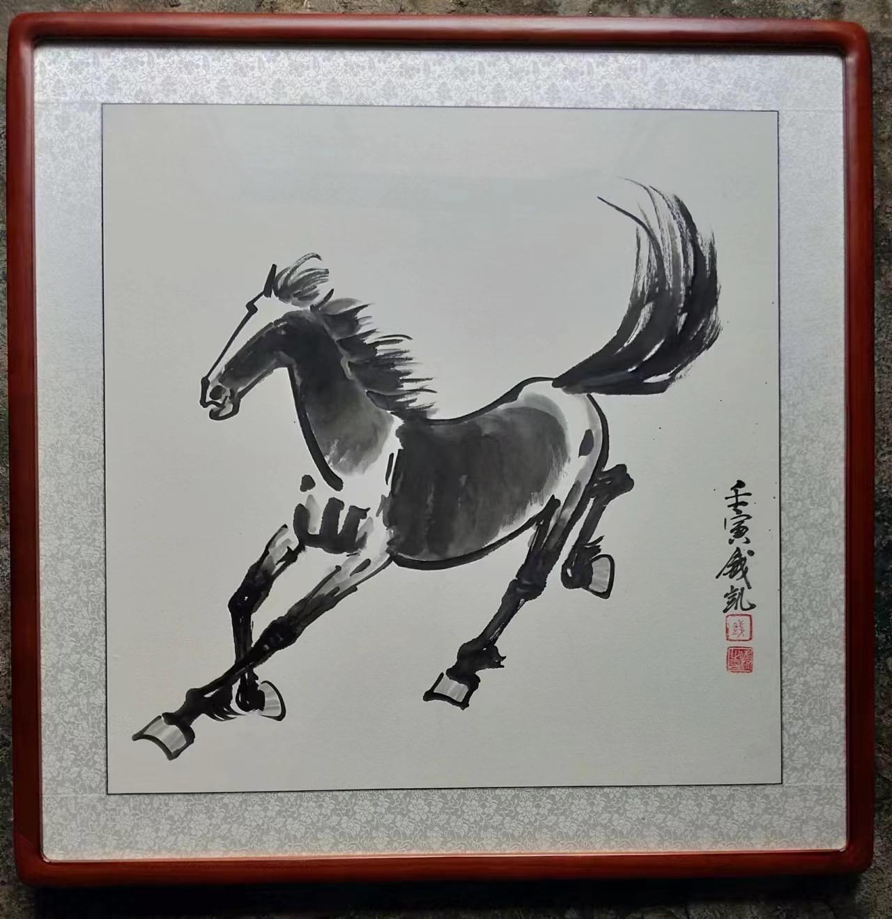 钱凯画马(嵌名嵌题诗)_手机搜狐网