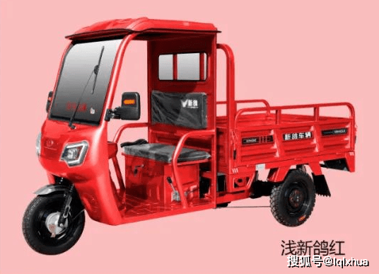新鸽推出新款电动三轮车:带有雨篷,配板簧减震,压花底工程车厢_搜狐