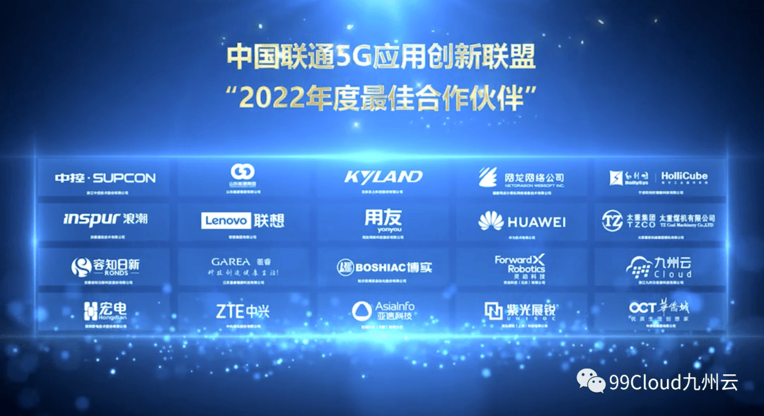 合力同行共促5G发展，九州云获颁中国联通“2022年度最佳合作伙伴” 