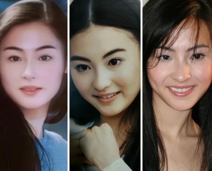 李嘉欣的五官也确实很不错,五官不但很大气,还非常立体硬朗,和张柏芝