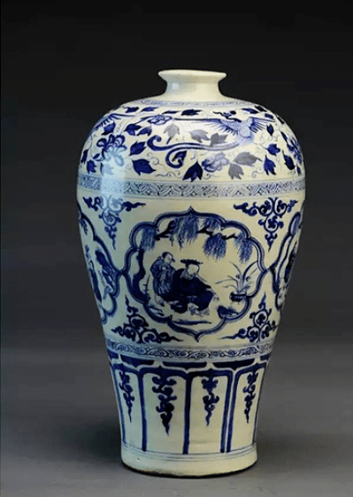 国宝之美| 元青花四爱图梅瓶背后的凄美爱情_元代_墓室_人物