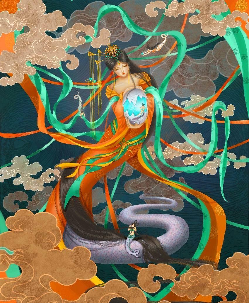 上古神话中的七位神仙娘娘,第5位是战争女神,女娲娘娘只能排第2_后土