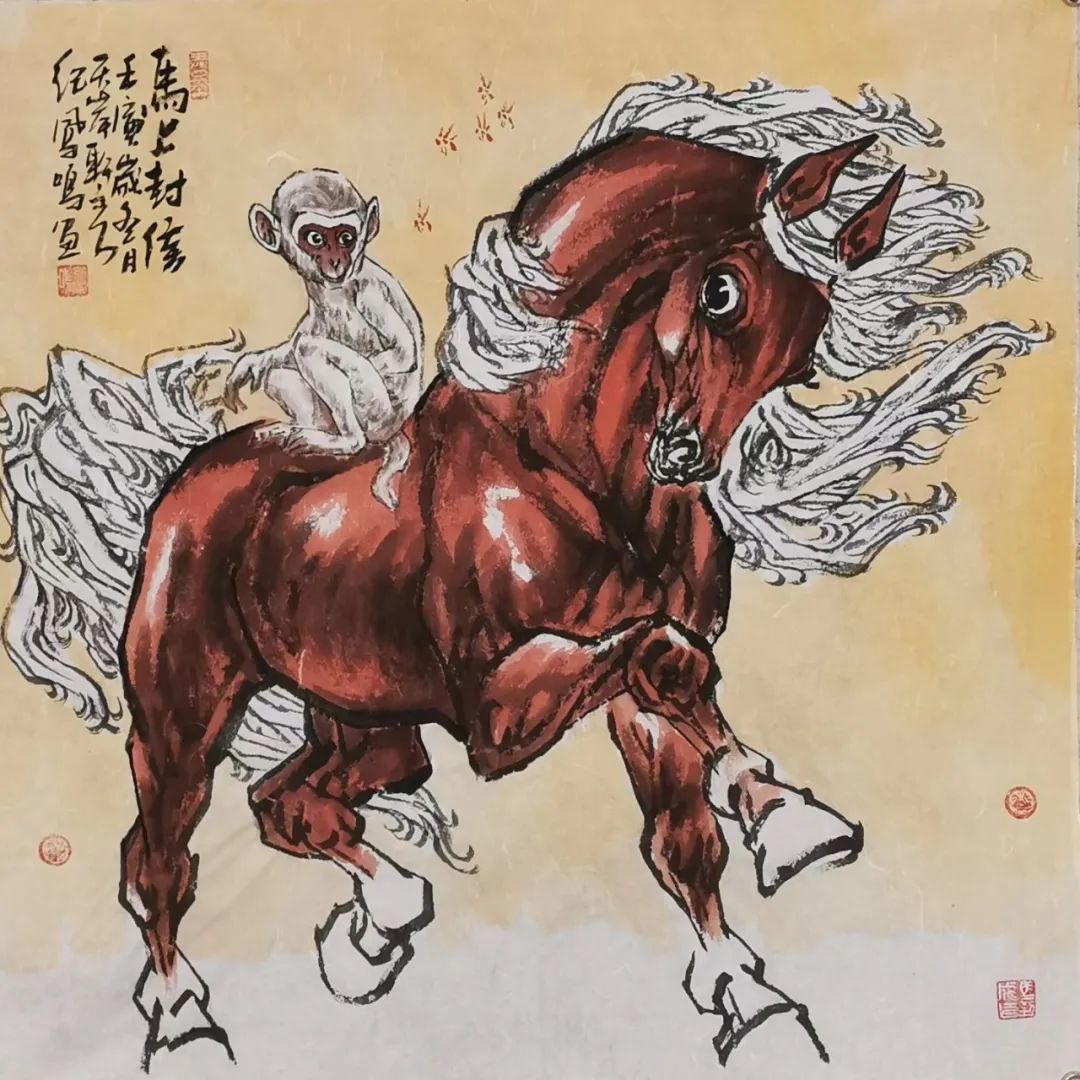 "燃情逐梦"画马名家纪凤鸣艺术作品赏析_中国_山东_美术家协会