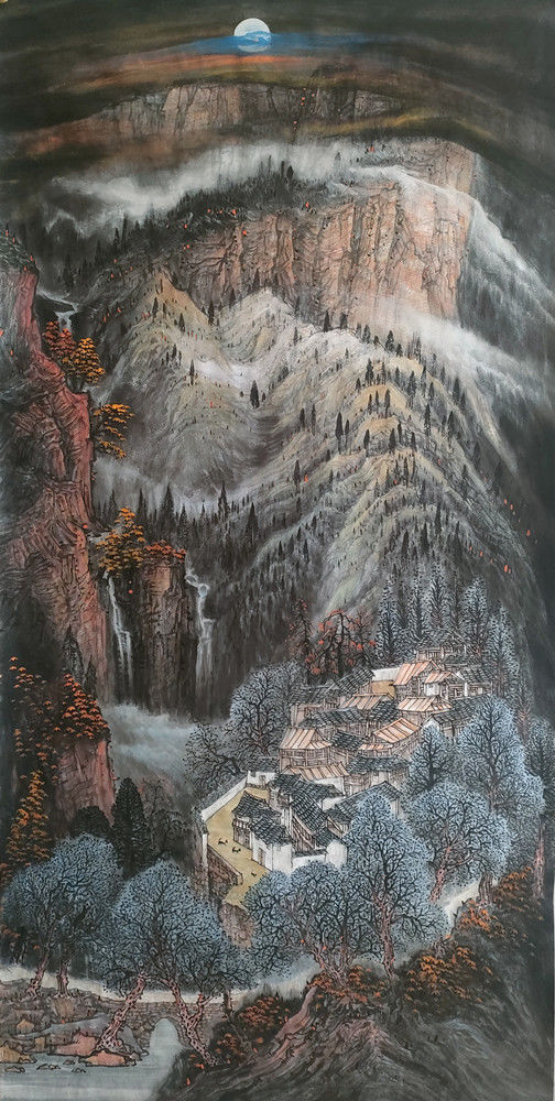 "笔写山河舒壮志,胸荡太行气磅礴"一一著名画家韦囯成_中国_韦国成