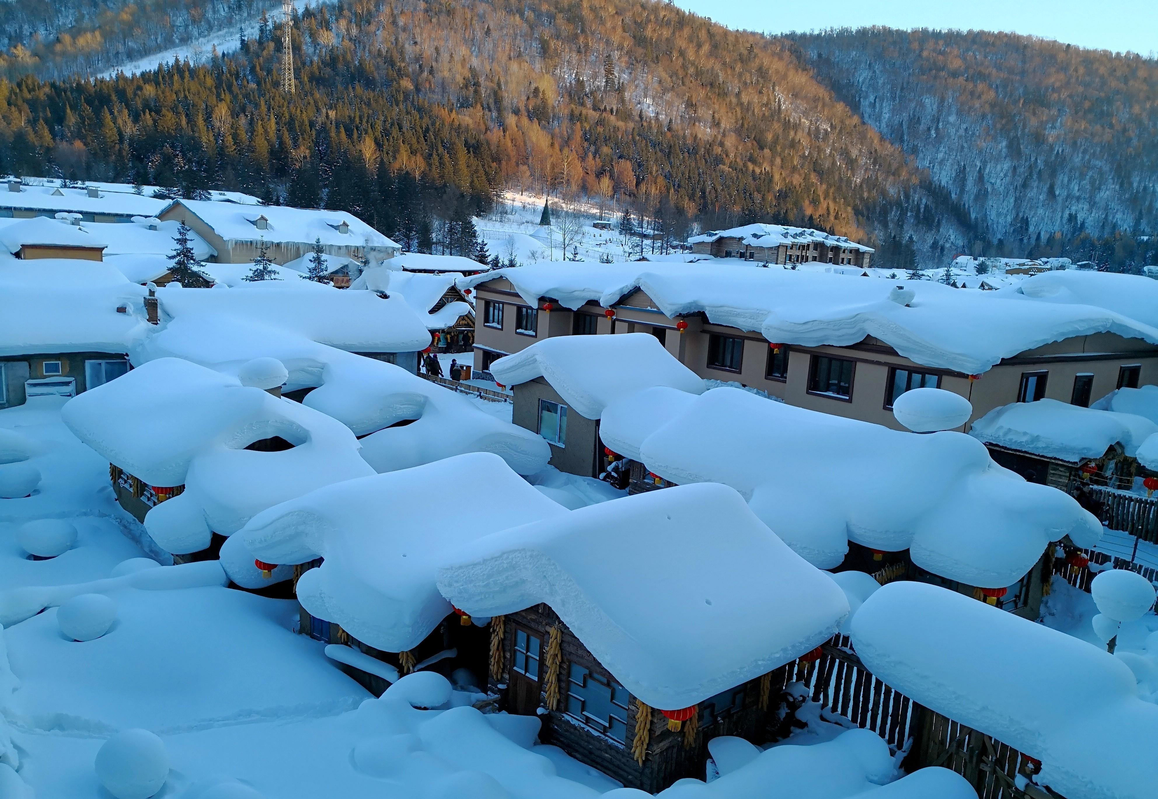 东北过年农村雪景图片图片