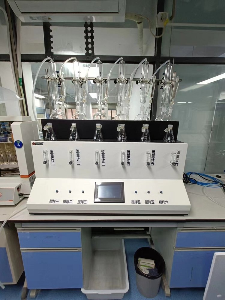 智能蒸馏装置食品二氧化硫测定仪 氮气循环一体化蒸馏装置