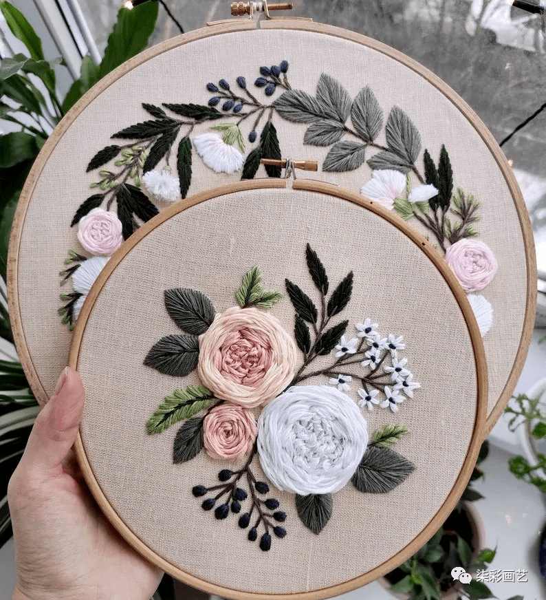 【心生绣娘】唯美的花与叶子刺绣,几十种绣法一学就会!