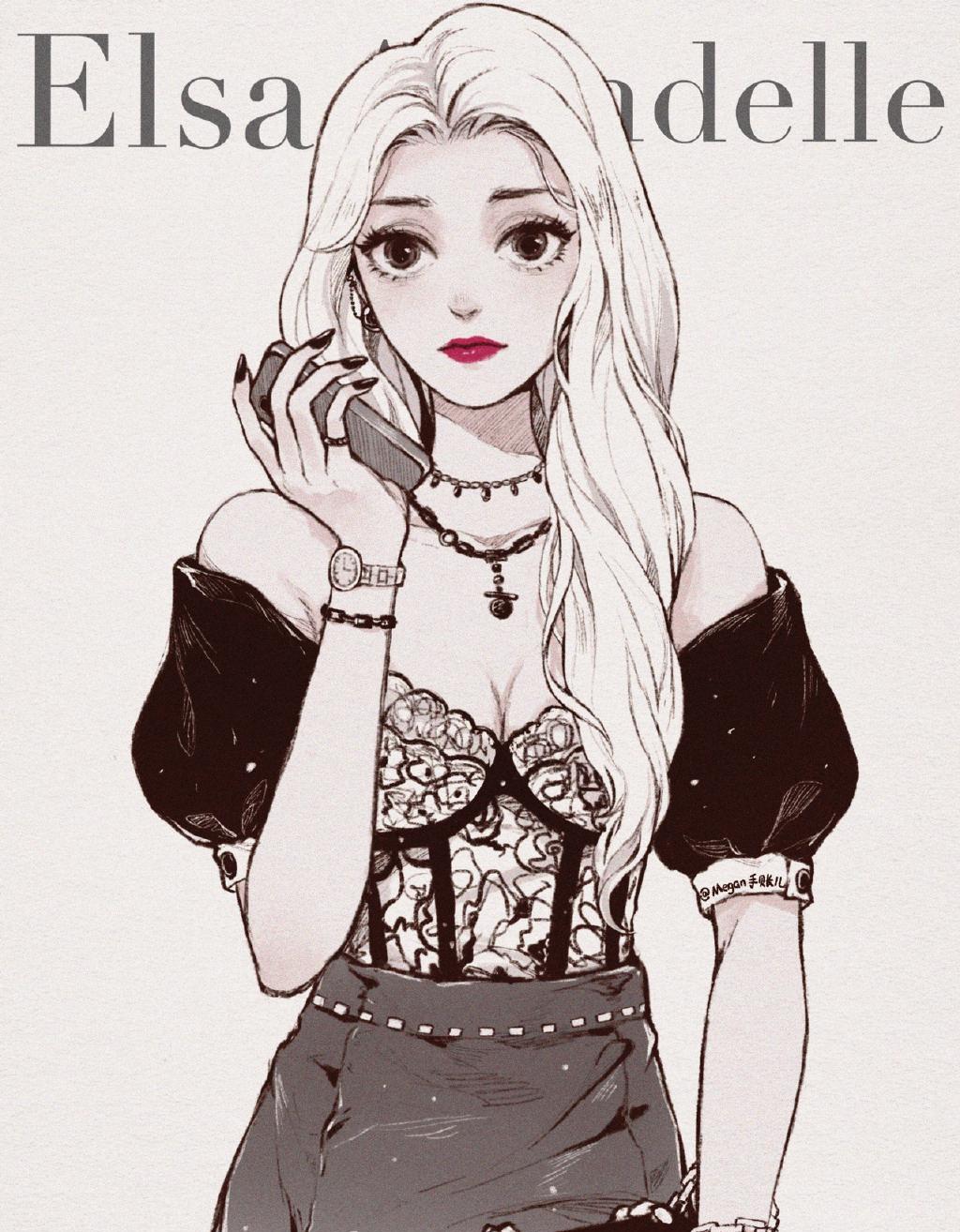 迪士尼公主的"辣妹装",大秀劲爆好身材,艾莎依旧保持御姐范_白雪公主