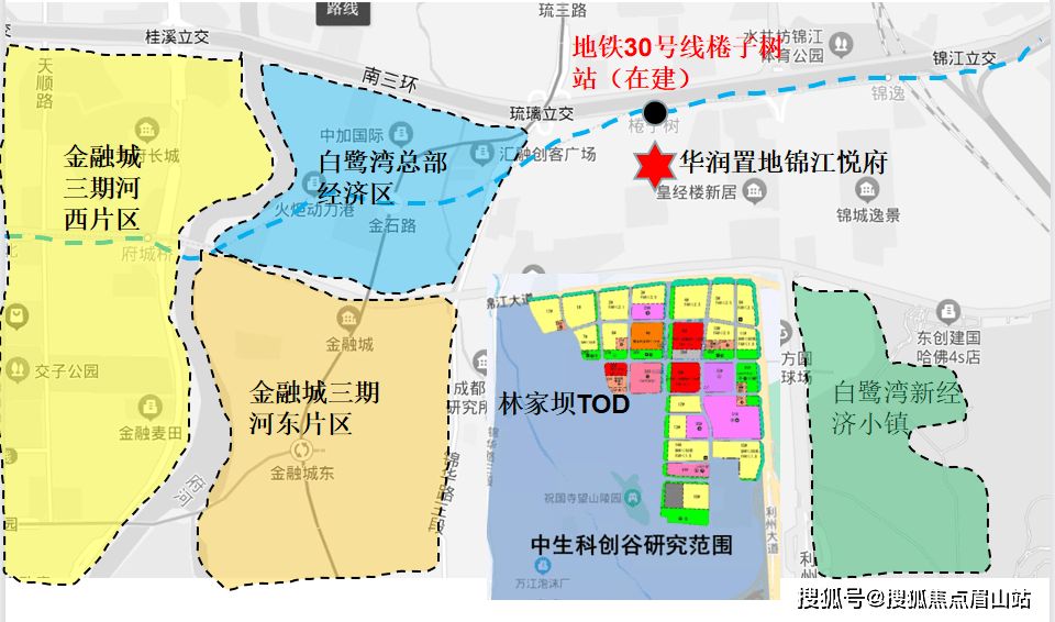 成都新房高新金融城东-【华润置地锦江悦府】位置怎么样_片区_河东_用地