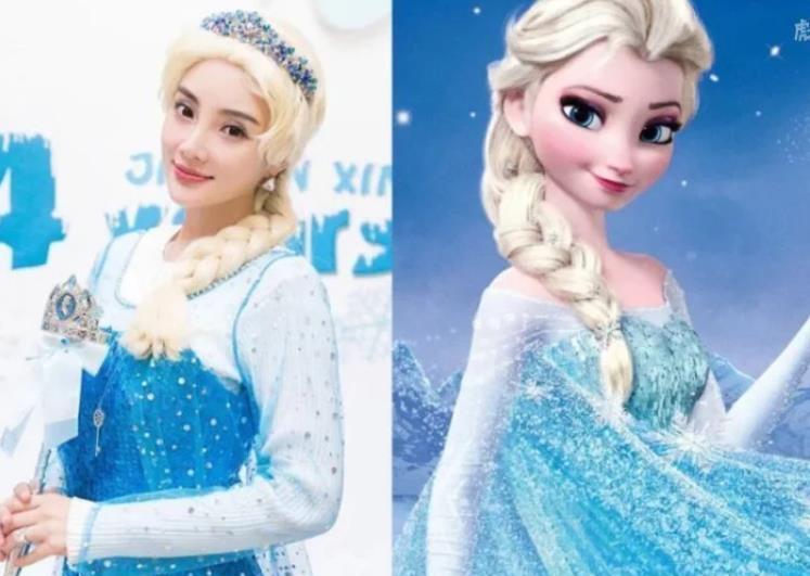 8个明星 cos了艾莎,杨颖和吴昕都被吓到了_漂亮_一身_晓彤