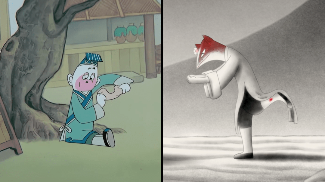 《鹅鹅鹅》中的狐狸书生致敬了《天书奇谭》阿拐贪吃,瘸脚的设定"