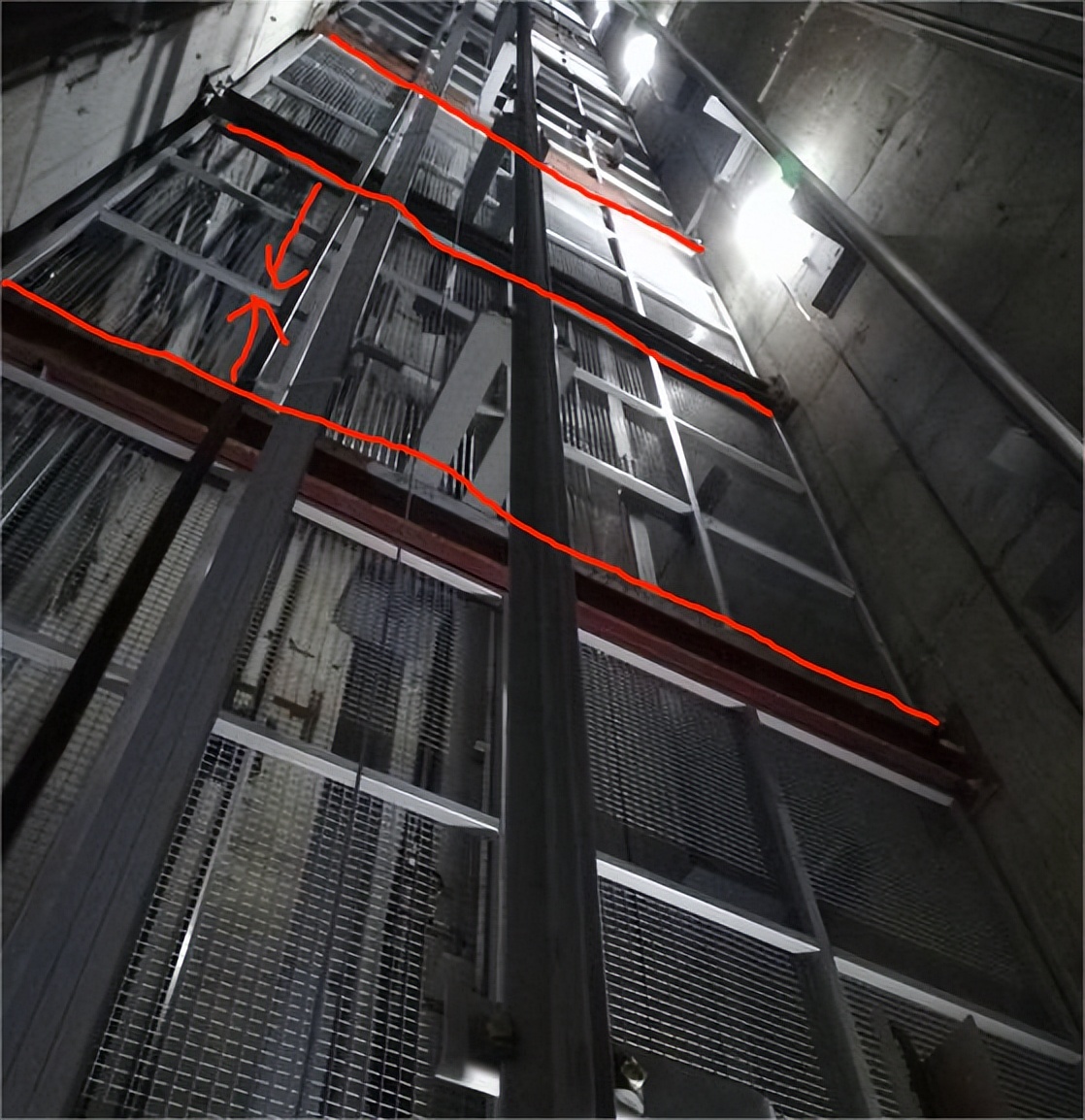 电梯井防护高度图片