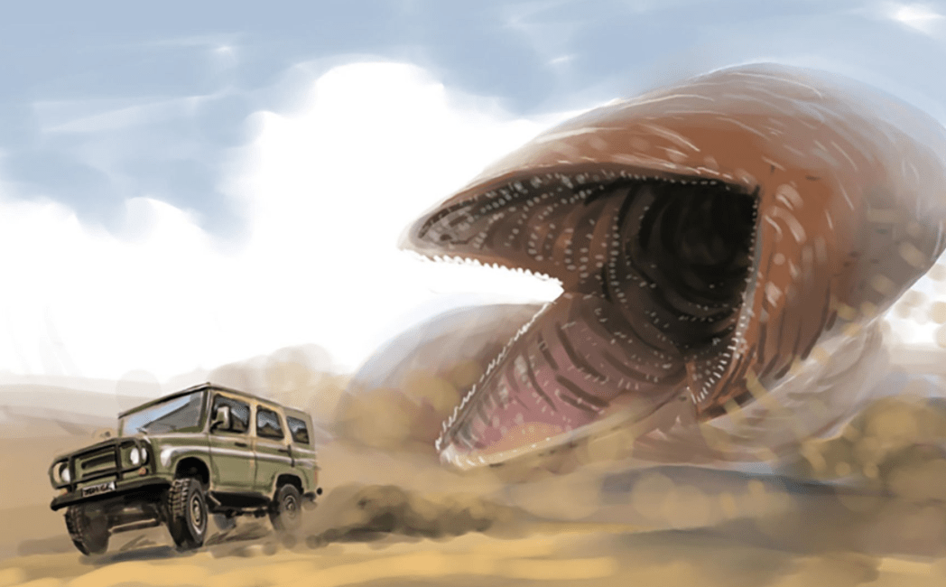 电影《沙丘》中巨型沙虫的原型,传说中的神秘生物—蒙古大蠕虫!