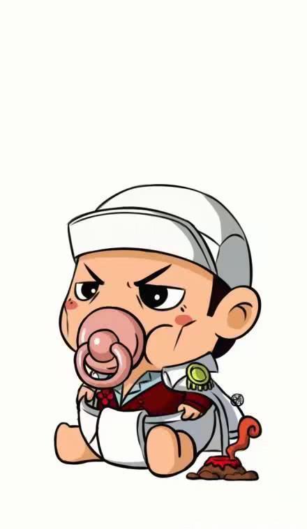 海贼王手绘草帽海贼团叼奶嘴系列萌萌哒,路飞叼着奶嘴不忘吃肉_小时候