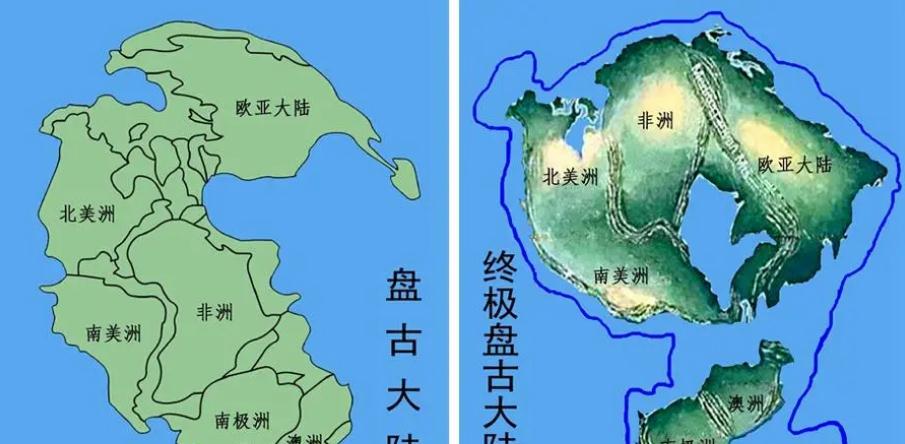 盘古大陆在季风的影响区域,便形成了降水.