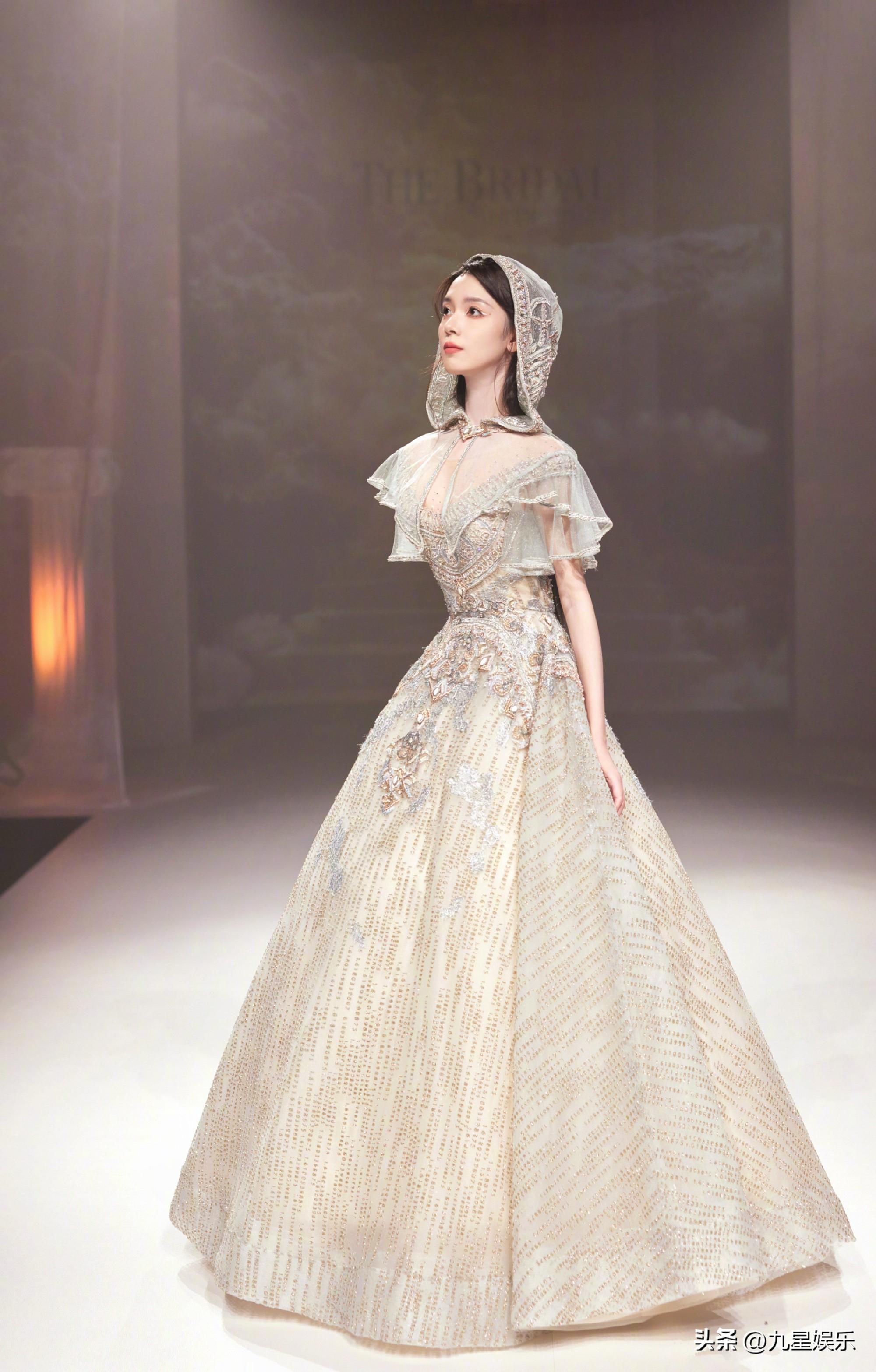 上海时装周,陈瑶复古宫廷风婚纱造型,宛如绝美仙女_气质_网友_女性