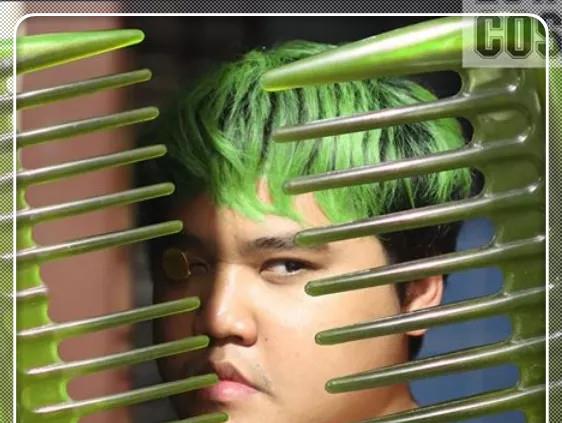 挑染墨绿色头发效果图图片