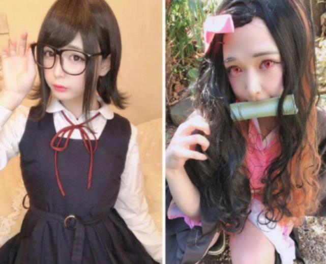 日本大叔cos祢豆子,前一秒嫌弃,看到后面,网友:我好了_女装_大佬_图片