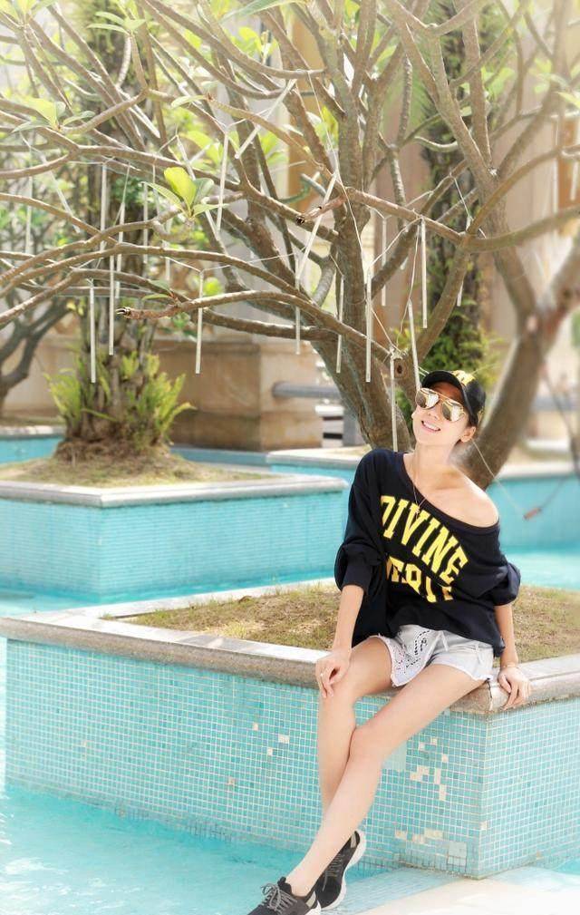 32岁蒋丽莎晒近照像17岁少女,6岁陈雅儒:我想变得腿又长又细!