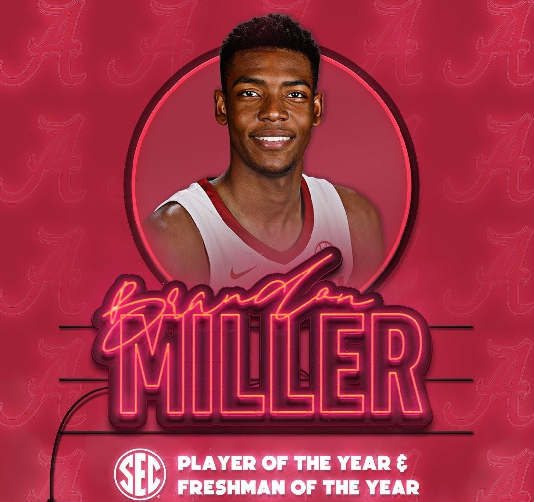 brandon miller米勒,出生于2002年11月,来自田纳西州,身高6-9(2米06)