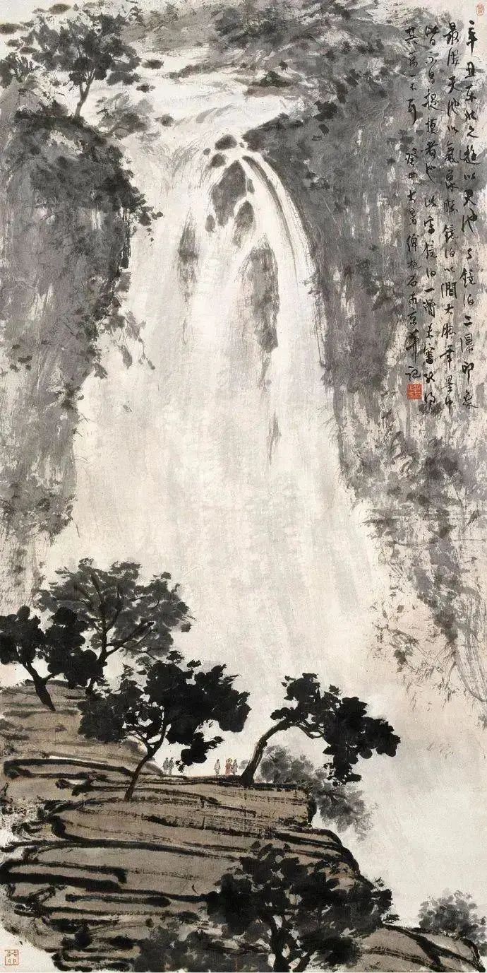 傅抱石|忠于写生，取材自然_作品_山水画_中国