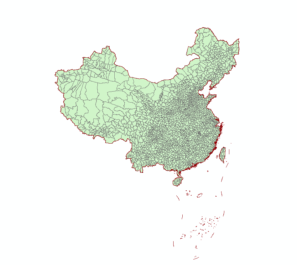 空间数据分析最基础的数据为地理地图,而且最好是arcgis流行的矢量