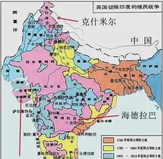 英国侵入印度之后,用强大的武力,控制了印度各个地区,建立了英属印度