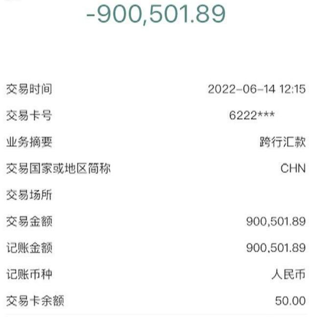 银行卡一天转账流水100w 来自搜狐网