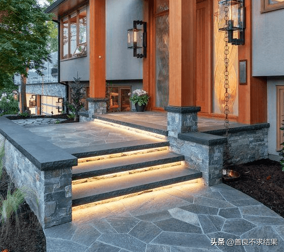 人人羡慕的"门口台阶",简单又漂亮!_设计_位置_落差
