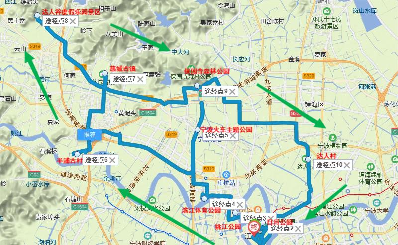 浦古村-慈城古镇-达人谷度假乐园景区-保国寺森林公园-达人村-江北区1