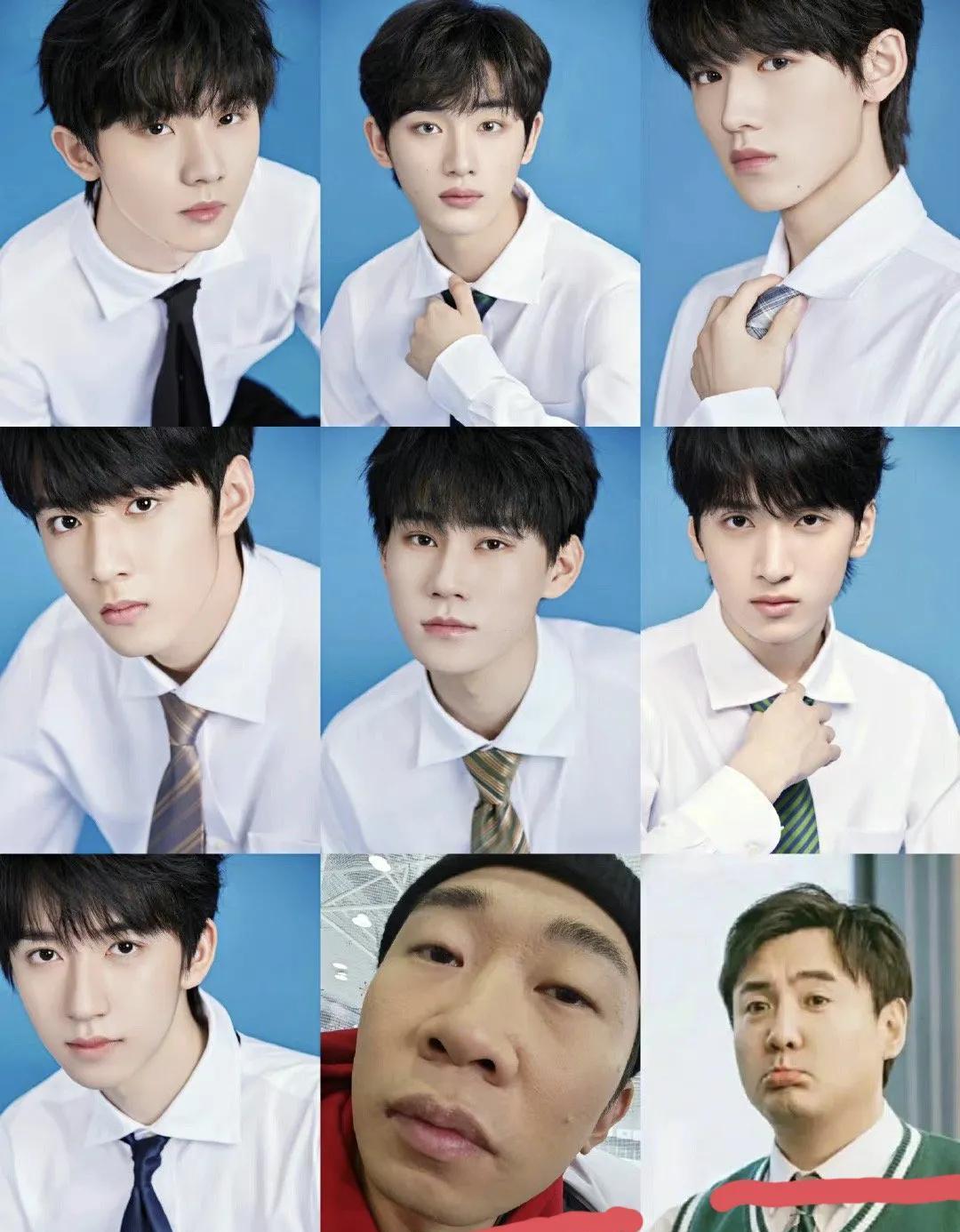内娱男星九宫格出炉,最后一张太搞笑,引网友热议_明星_照片_时代