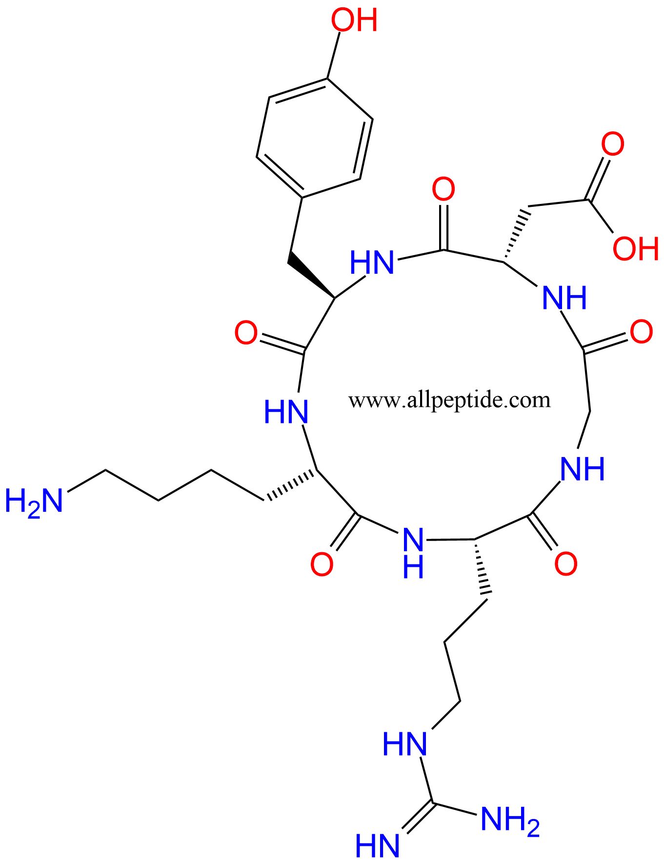 c(rgd)环肽:c(rgdyk),217099-14-4_rgd-dtyr-k_cyclo_and