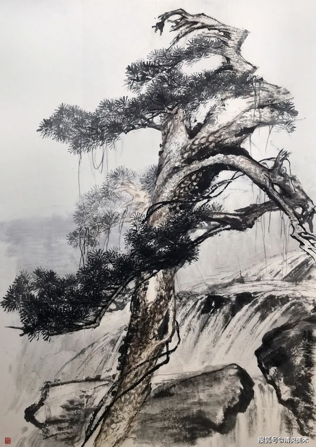 cmx75cm 纸本墨色 2019韩建文 《秋韵》144cmx367cm 2022丨书法蔡梦霞