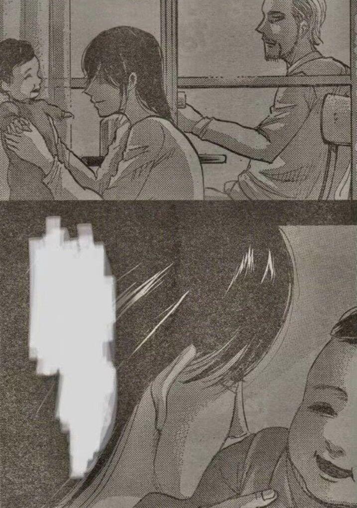 进击的巨人图透：让和三笠在一起了 而且还有孩子 不过是幻想