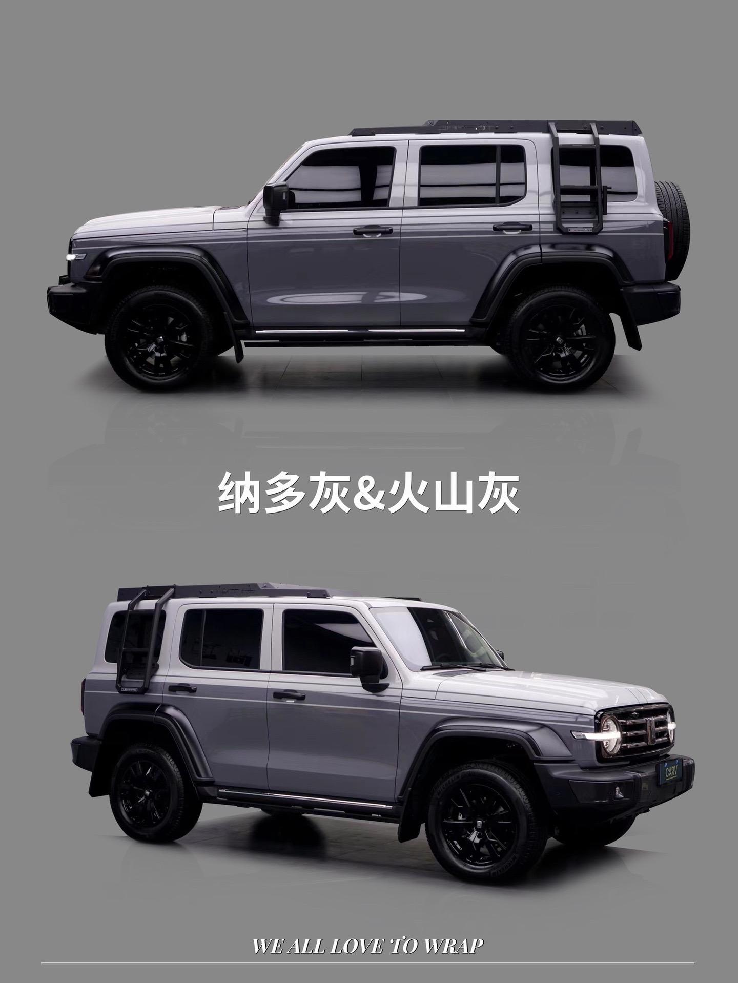 坦克300卡孚改色膜 纳多灰+火山灰如中国风的水墨画