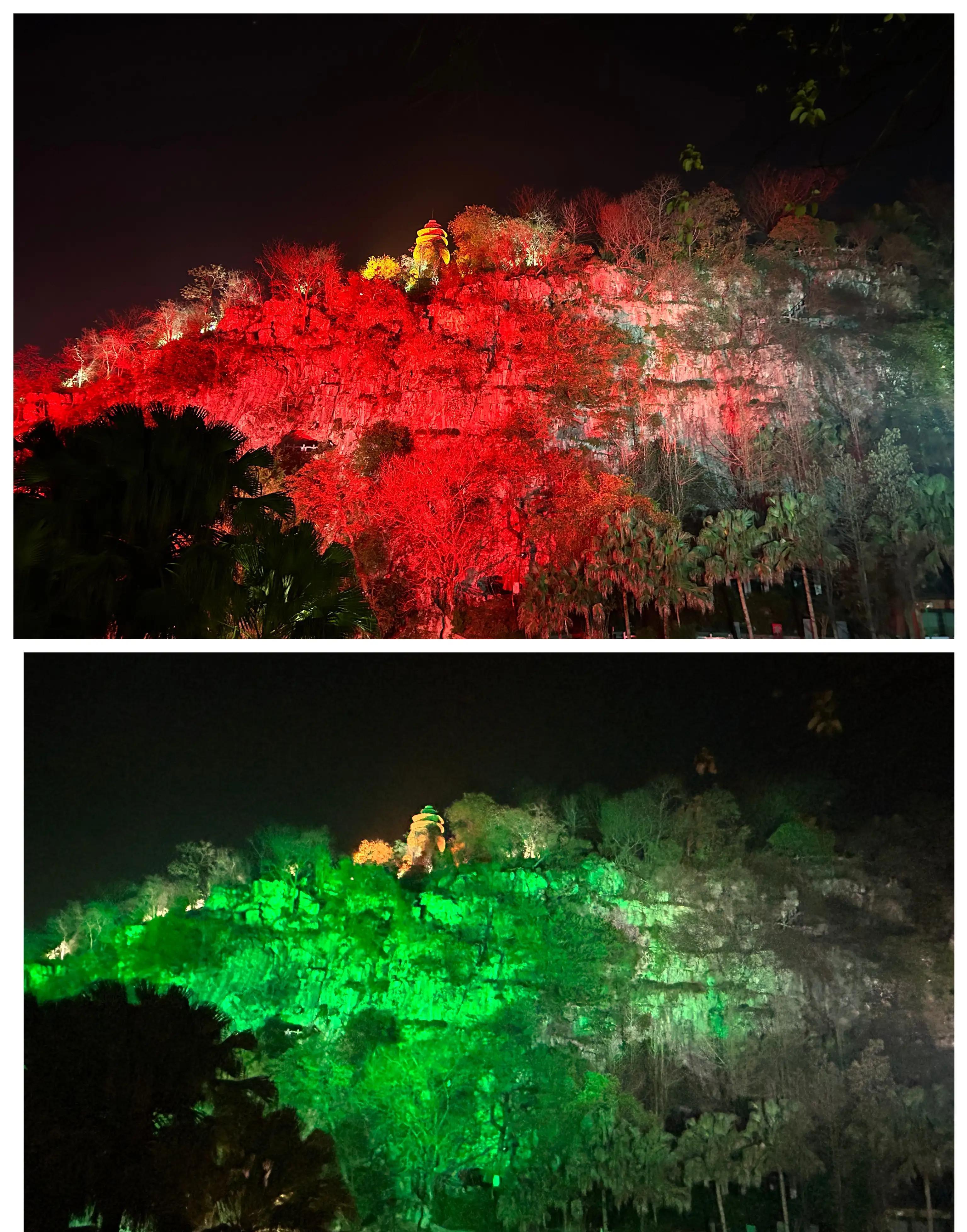 桂林象鼻山夜景图片