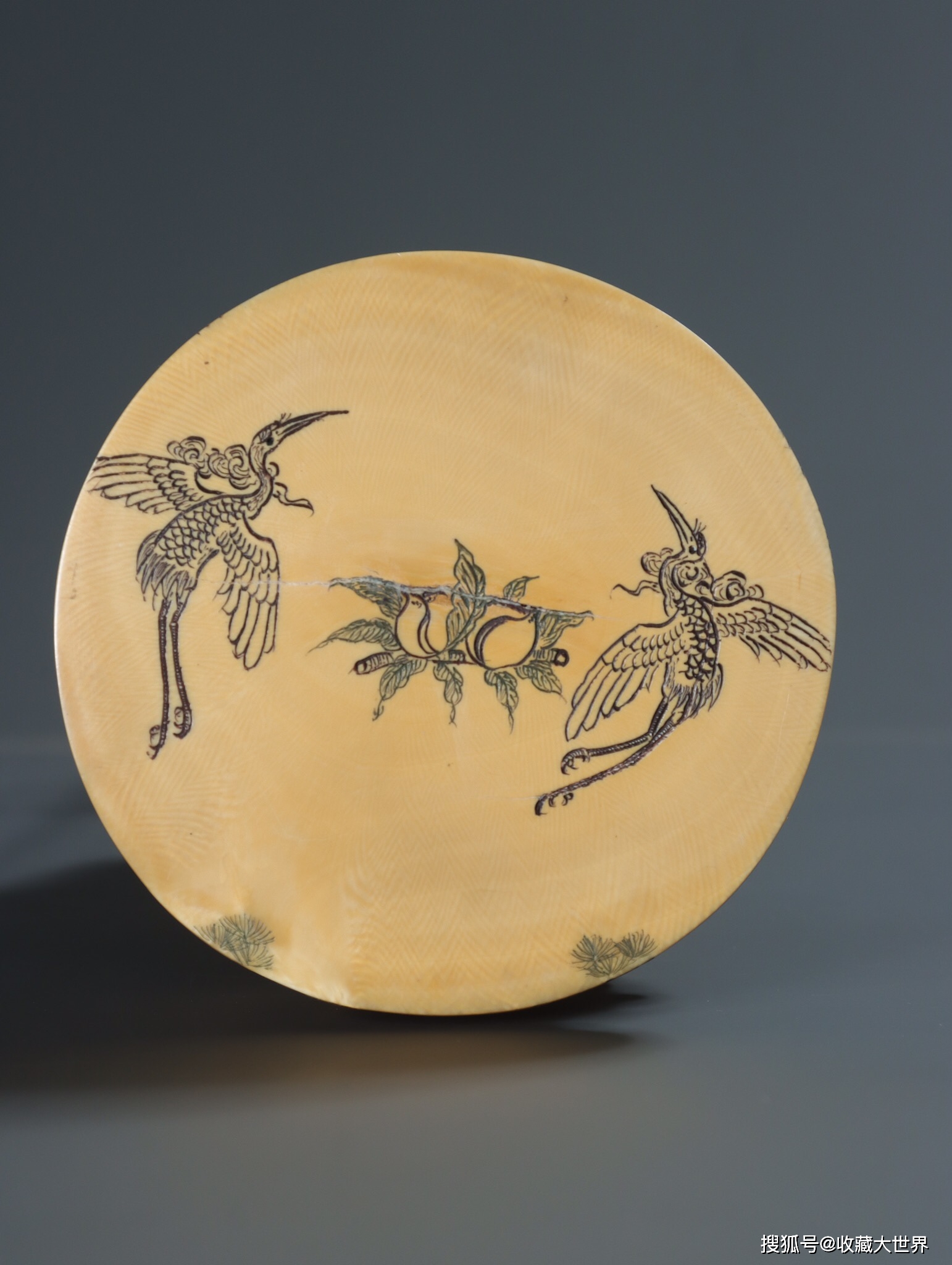 旧藏 老牙雕加彩 地藏王 摆件_包浆黄_极具_规格