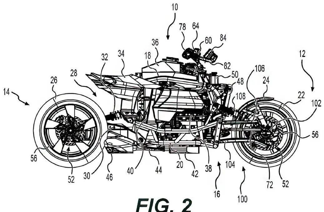 庞巴迪两轮摩托车专利图曝光,前后单摇臂,整车造型浮夸_搜狐汽车_搜狐
