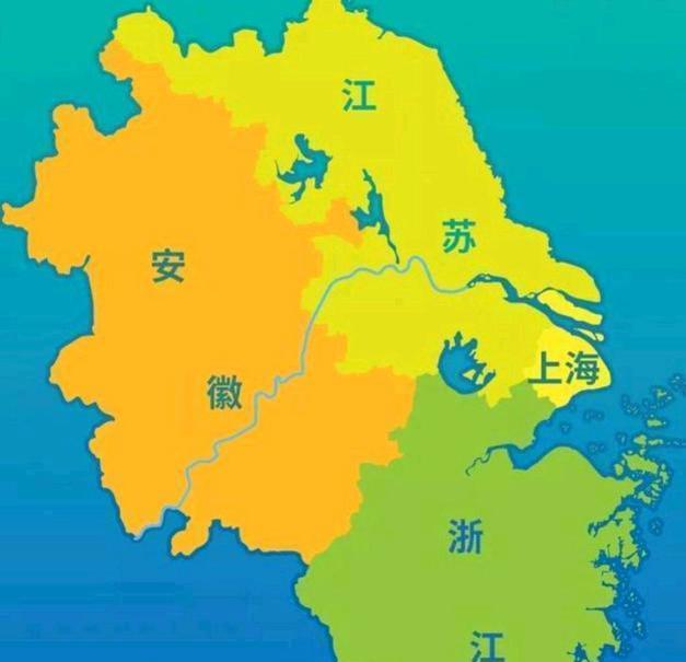 长三角地区由安徽,上海,江苏,浙江等三个省份组成,地域面积达35.