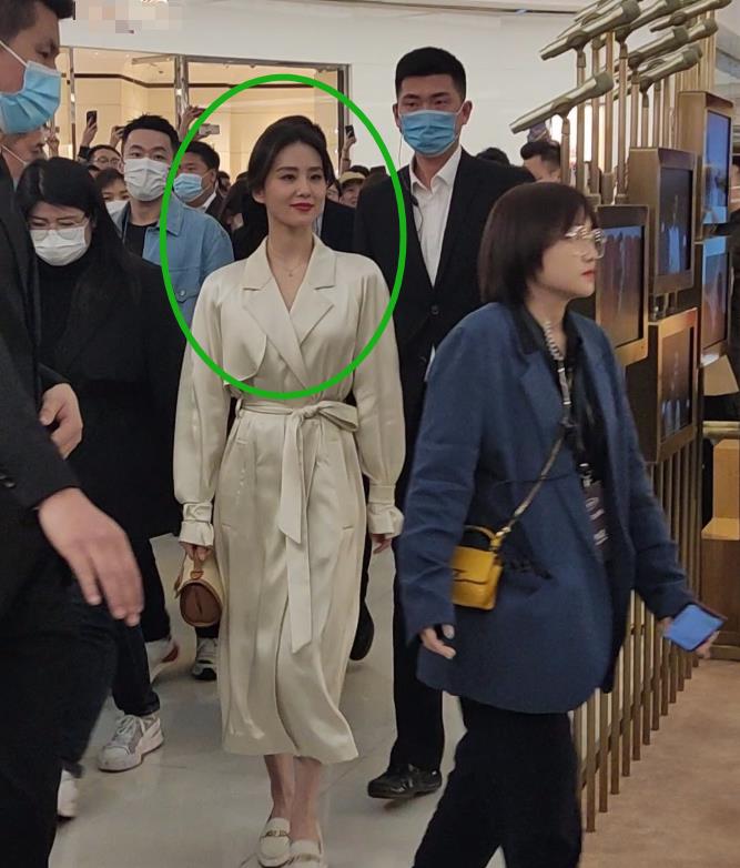 恰逢刘诗诗有一个落地行程,为了配合某品牌的宣传活动,刘诗诗现身商场