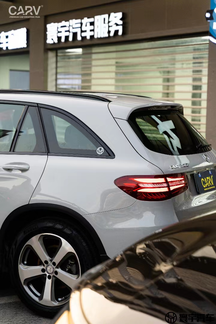 奔驰glc300卡孚改色膜白金保时捷亚灰,全系德国进口基材_搜狐汽车