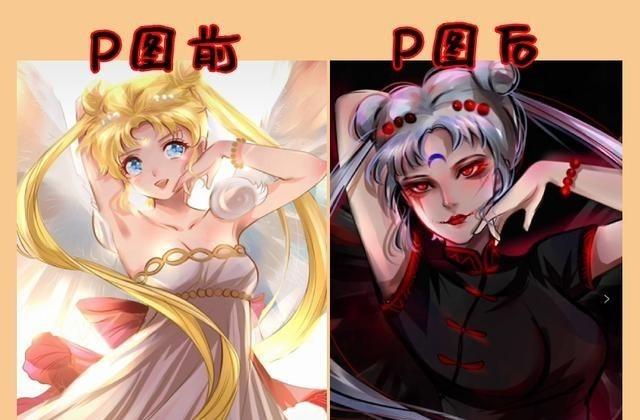 动漫女神全员黑化,清纯月野兔变御姐,可爱在帅气面前一文不值_动画