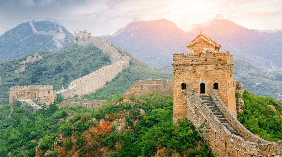 heritage sites, such as the great wall and the forbidden city