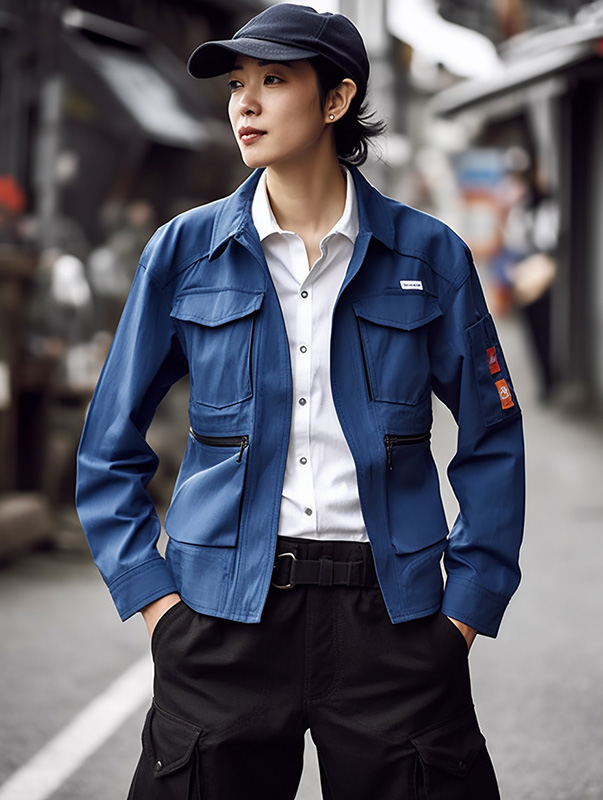 线条简洁:日本工作服的设计通常以线条简洁为主,突出服装的实用性和