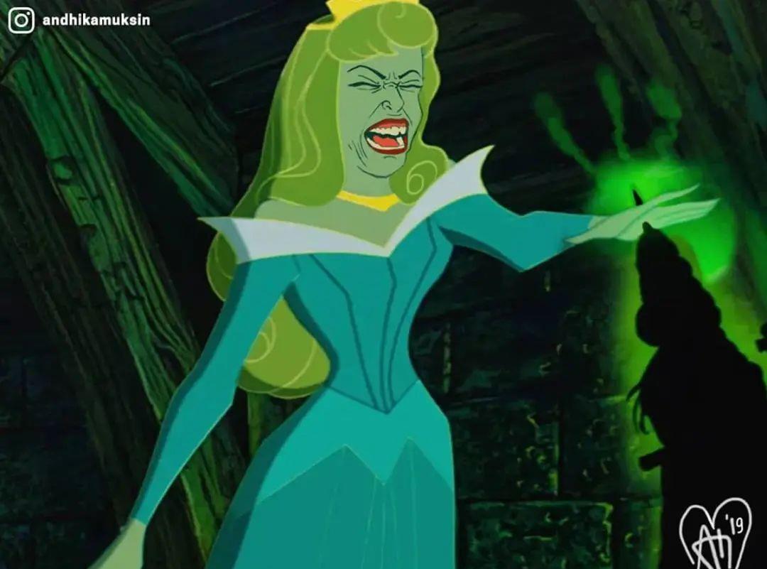 迪士尼公主变"滑稽女郎",如此虐心的对比,你还爱吗?