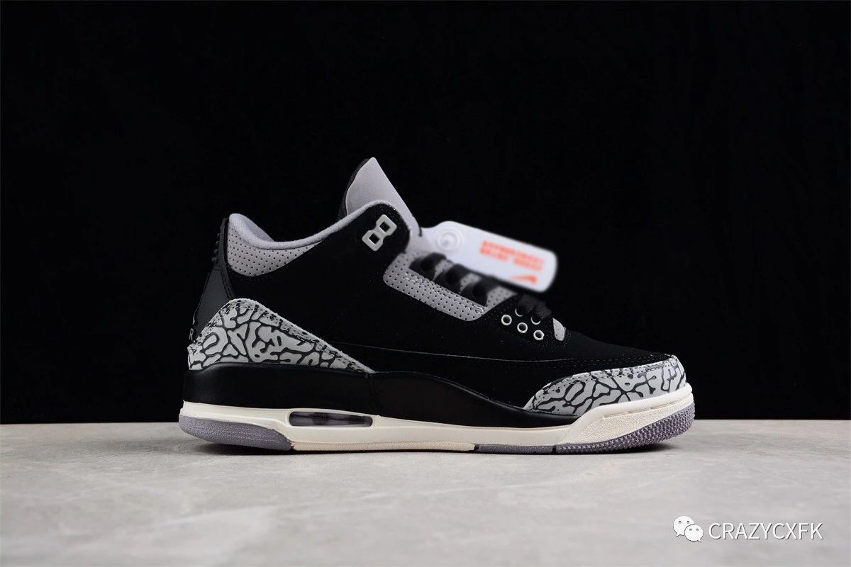 乔丹黑水泥 air jordan 3 off noir 低帮篮球鞋