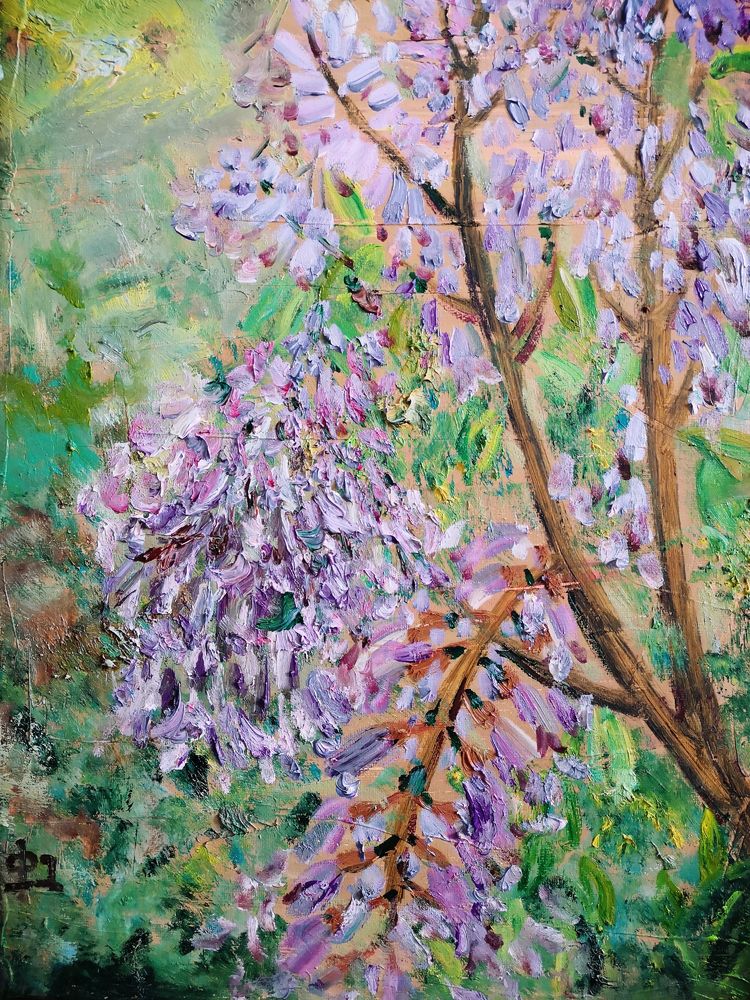 心里的春天——诗虹诗画_cm_南山_油画