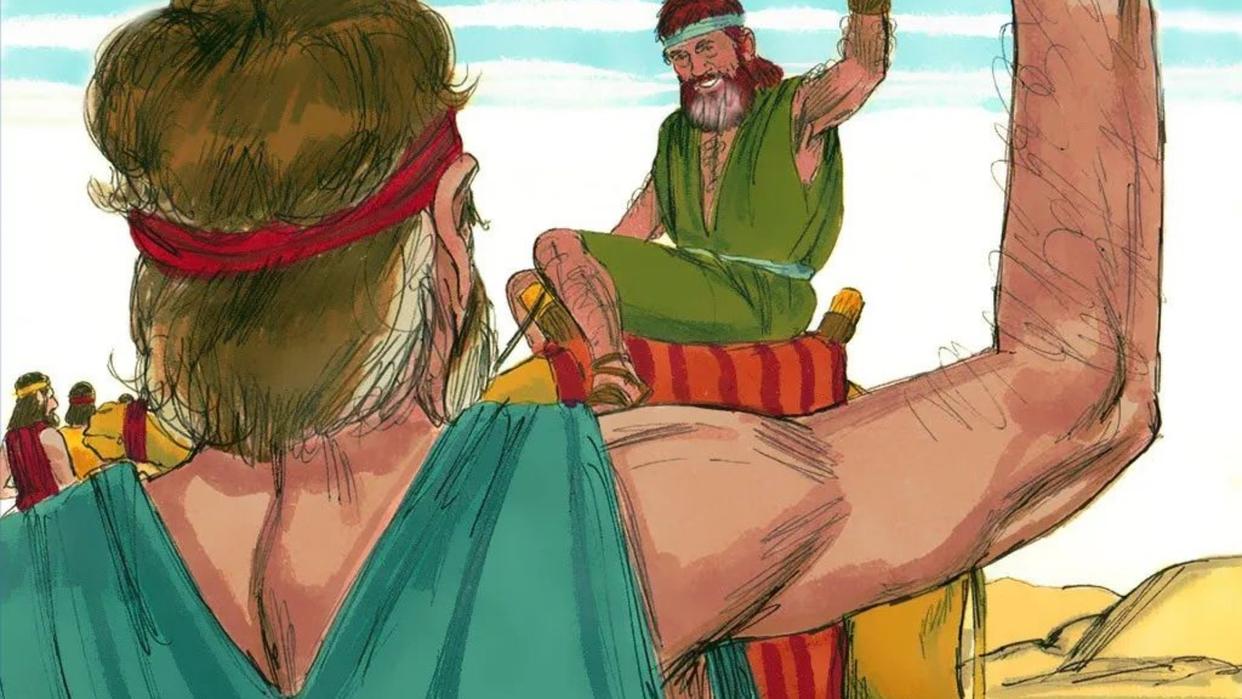 雅各与曾要杀自己的以扫重逢.