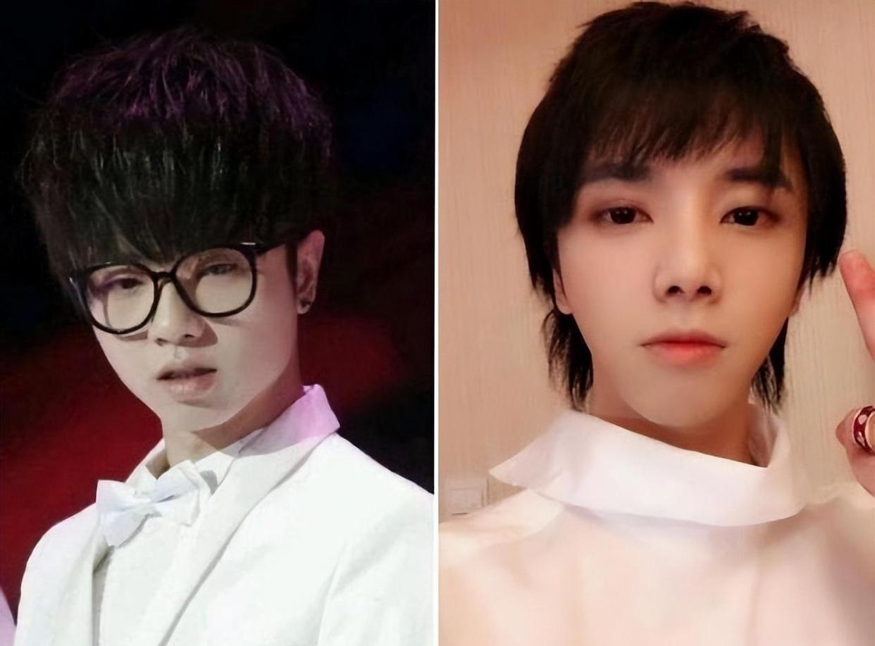 4位顶流男明星对比,蔡徐坤犹如"换脸"_华晨宇_王一博_鼻子